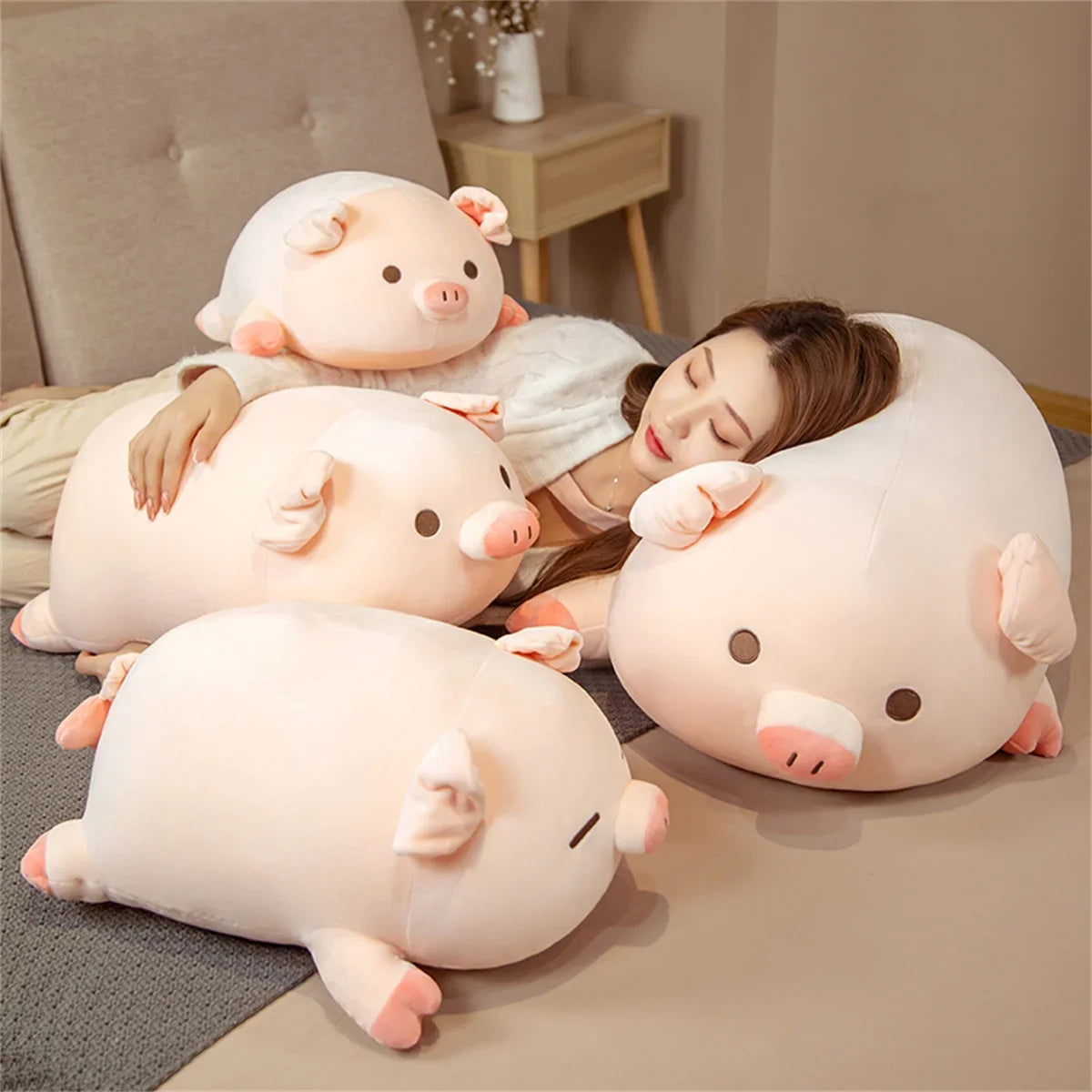 Peluche de Cerdito Kawaii – Cojín Suave y Esponjoso para Decoración y Regalo