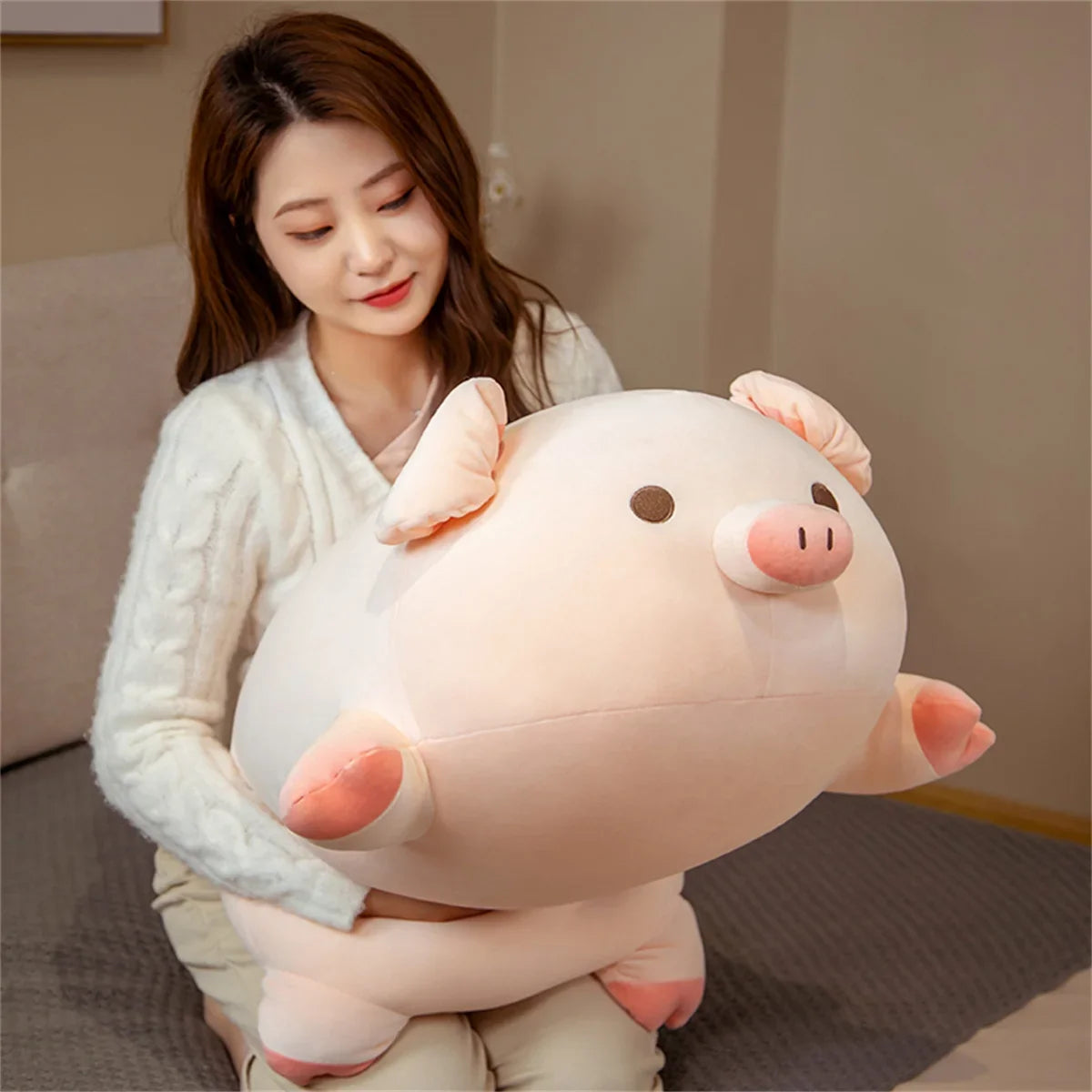 Peluche de Cerdito Kawaii – Cojín Suave y Esponjoso para Decoración y Regalo